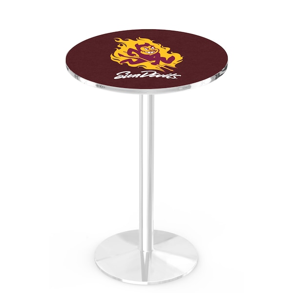 42" Chrome Arizona State Pub Table, Sparky Logo